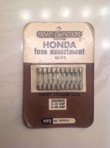 Vintage oem nos honda fuse assortment road emperor re-575 glass fuses pack new