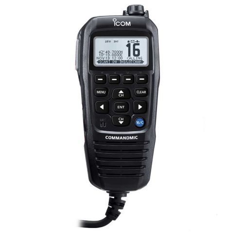 Icom commandmiciv™ w/white blacklit lcd - black model# hm195gb