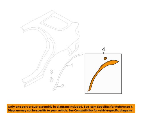 Subaru oem 05-06 impreza exterior-protector right 91021fe110bh