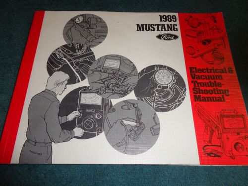 1989 ford mustang wiring &amp; vacuum shop manual / original service book