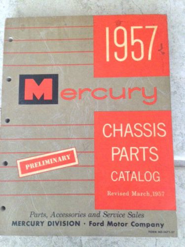 1957 mercury line chassis master parts catalog manual w part numbers