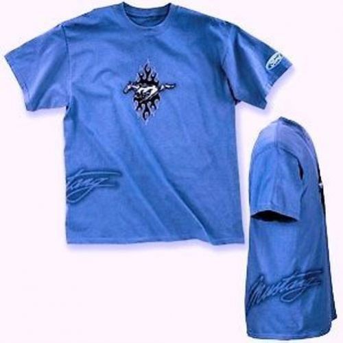 Brand new front and side ford mustang pony xxl blue 100% cotton tee shirt!