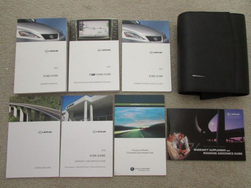 Lexus 2012 is350 is250 owners manual books quick guide oem w/ leather pouch