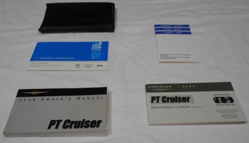 2006 chrysler pt cruiser owner&#039;s manual 5/pc.set &amp; black chrysler factory case,