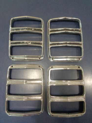 2 sets (4 total)  vintage ford mustang tailight chrome covers 1966