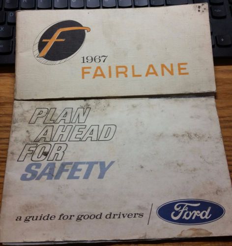 1967 ford fairlane or ranchero owners manual and safety card must see