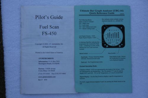 J.p. instruments fuel scan fs-450 pilot&#039;s guide