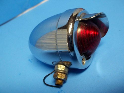 Vintage motorcycle harley -chopper - bullet hooded tail light running / brake