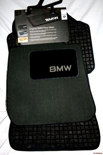 2001 to 2005 bmw 325i sedan carpeted floor mats - genuine factory oem - black