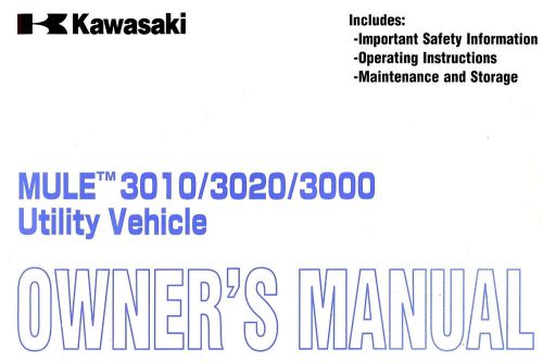 2003 kawasaki mule 3010/3020/3000 utv atv owners manual -mule-kaf620e3/f3g3