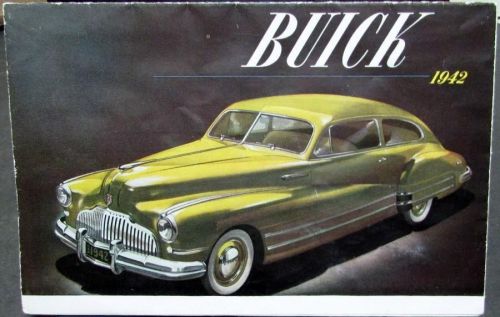 1942 buick full line color sales brochure folder original