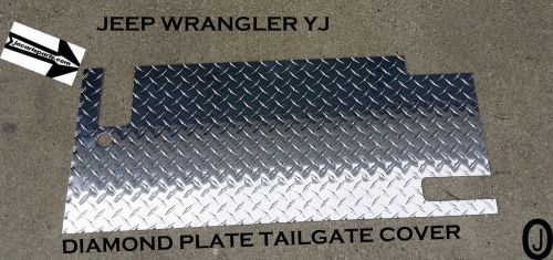 Jeep wrangler yj  diamond plate tailgate cover fits &gt;&gt;&gt;&gt; 1987-1995