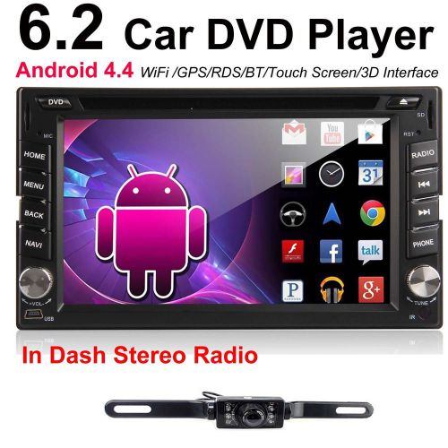 2din android 4.4 car dvd player stereo radio in dash gps/navnav wifi bt camera