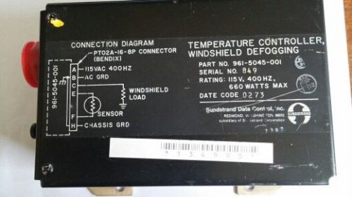 P/n 961-5045-001 aircraft windshield defogging temperature controller   faa form