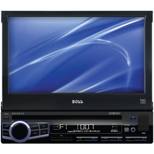 Boss bv9973 audio 7&#034; single-din in-dash flip-up dvd/mp3/cd &amp; am/fm receiver