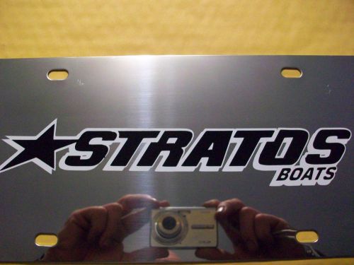 Stratos boat license plate