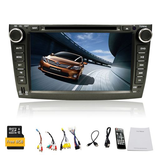 Gps navi 8 inch 2din car dvd player stereo radio rv for 2007-2013 toyota corolla