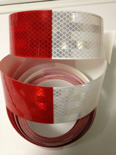 3m conspicuity reflective tape 11&#034; red /7&#034;  white 2&#034; x 24&#039;  diamond grade dot