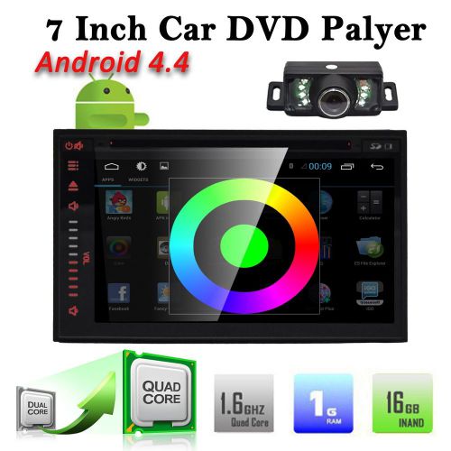 7&#039;&#039; android 4.4 double 2 din quad-core car dvd player gps navi radio stereo +cam