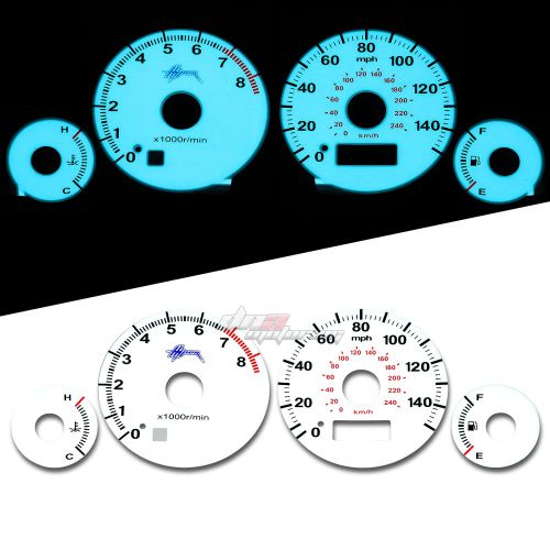 Indiglo glow gauge+harness dash face for 01-05 honda civic ex manual d17a2 vtec