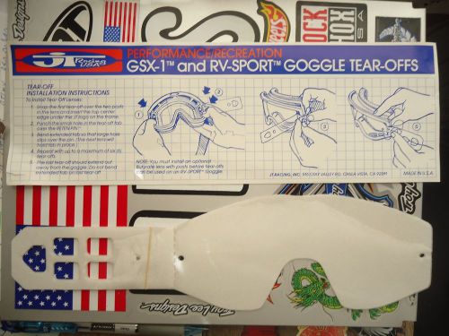 Jt racing gsx-1 &amp; rv-sport adult goggle tear-offs 10 piece new!!