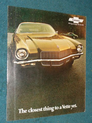 1971 chevrolet camaro (including ss &amp; z28 models) sales brochure /  original!!!