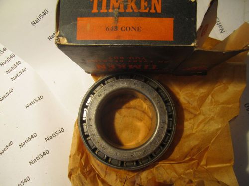 Nos 643 cone timken tapered roller bearings ford willys jeep dodge studebaker