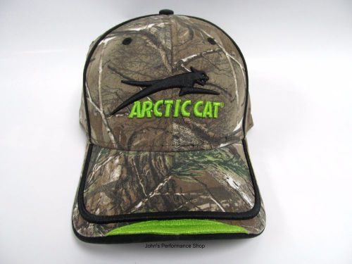 2017 arctic cat aircat camo &amp; lime green adjustable baseball hat cap 5273-047