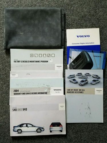 2004 volvo s40 v40 owners manual set