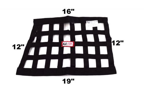 Rjs racing sfi 27.1 custom black ribbon window net 16 x 12 x 19 x 12