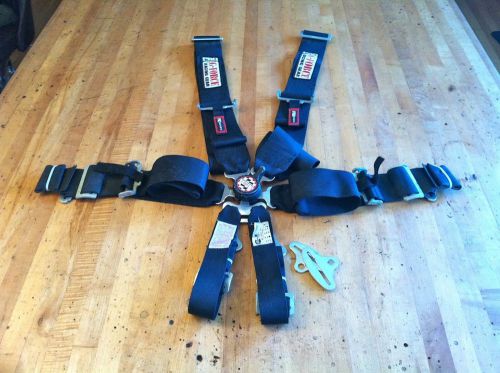 G-force black pro series 6 pt camlock harness racing seat belts out of date