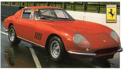 1964 - 1968  ferrari  275  gtb   fact sheet -  9 &#034; x  15 3/4 &#034;