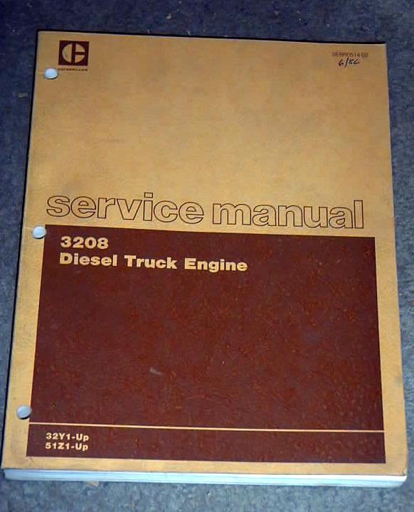 1986 caterpillar truck diesel engine 3208 factory service repair manual
