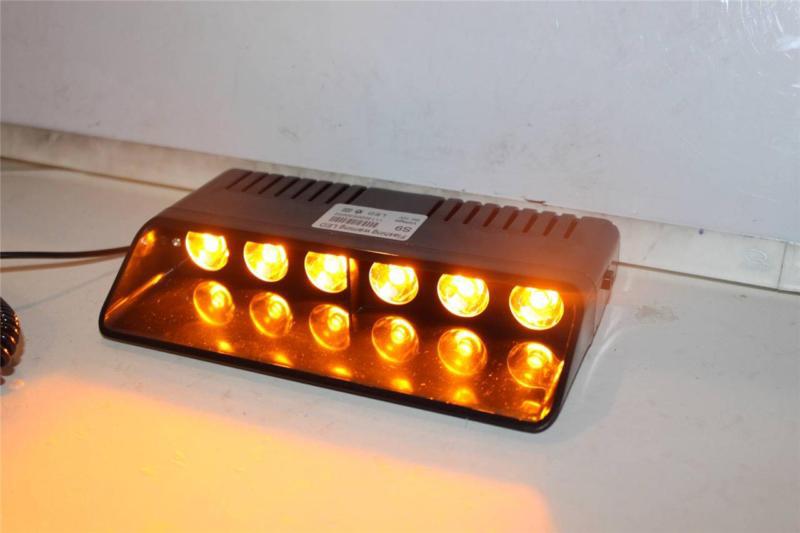 New 6 led car dash windshild strobe light  warning light  amber (16mode)