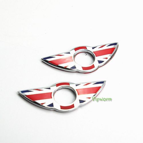 Door lock knob union jack pin button decor for mini cooper (2 door)