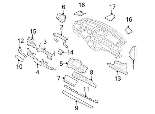 Ford oem instrument panel bezel 8a5z11584aa image 14