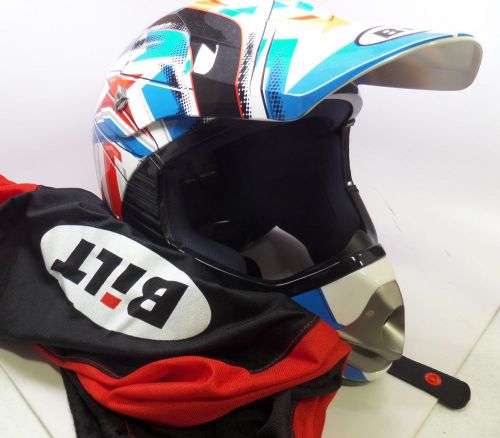 Bilt helmet xxl ~fmvss 218 ~ multi-colored in box