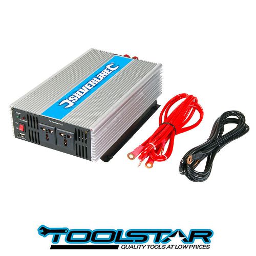 Power inverter 2000w 12v dc-230v ac modified sine wave 2x sockets - car caravan