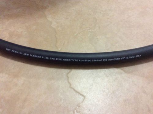 Fuel line hose 3/8&#034; uscg a1 mpi permguard epa marine gas diesel inboard 360-0380