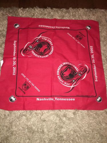 7th viper owners invitational bandana (21&#034;x 20&#034;) nashville, tn-sept 26-30, 2002