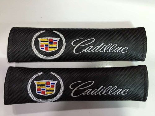 2pcs black auto seat belt cover pads shoulder cushion for cadillac