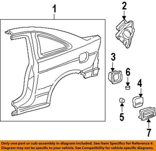 Honda oem 04646s5p418zz quarter panel