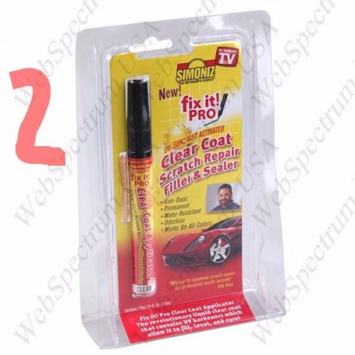 2x simoniz fix it pro pen scratch remover car touch up repair paint new