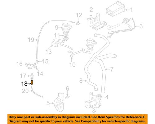 Volvo oem 98-00 v70 2.4l-l5 emission-by-pass valve connector 1332454