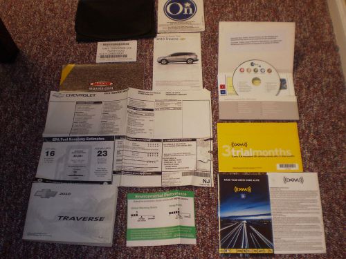 2010 chevrolet traverse suv owners manual books xm guide window label case all