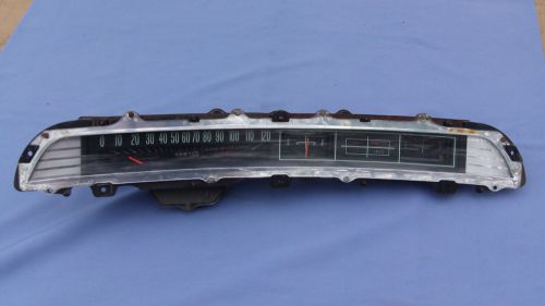 1963 chevrolet belair biscayne impala instrument cluster w/clock delete