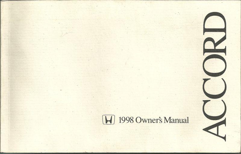 Honda accord, new factory original owners manual 