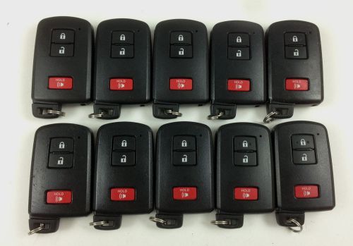 Lot of 10 toyota prius c  12-15 oem smart key less entry remote genuine