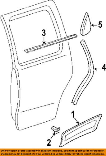 Ford oem yl8z7820806aa exterior-rear-body side molding clip