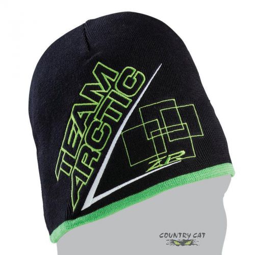 Arctic cat youth team arctic zr winter beanie hat – black &amp; lime – 5259-863